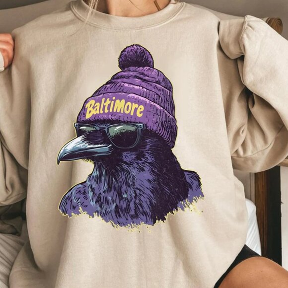 Baltimore Ravens football Sweatshirt, Baltimore Ravens Football Shirt Tee - Picture 1 of 2